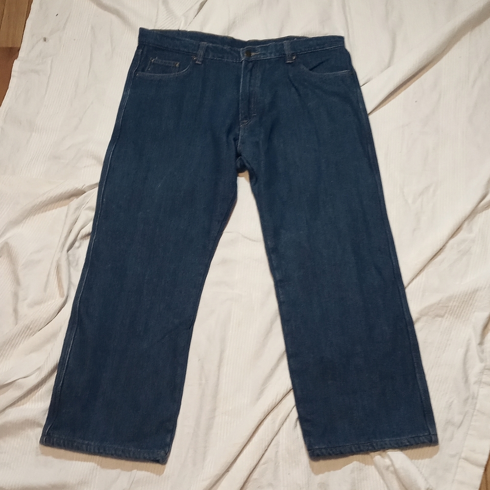 NEW SMITH'S WORKWEAR INSULATED JEANS MENS 38X30 RELAXED FIT FLEECE LINED BOOTCUT